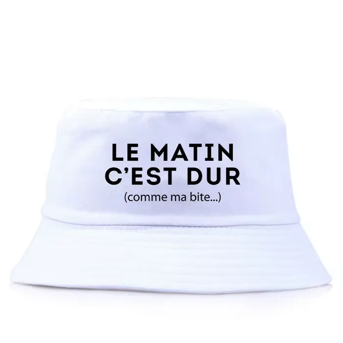 Adulte réversible Bob Le Matin C'est Dur Comme Ma morsure imprimé seau chapeau unisexe Hip Hop drôle été Streetwear soleil pêcheur casquette