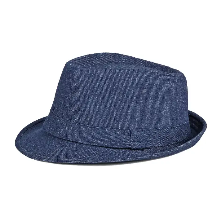 Chapeau Fedoras de loisirs en plein air pour hommes, SolidDenim, Style rétro britannique, Jazz, Banq