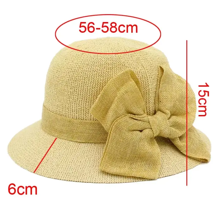 Femmes tricoté nœud seau chapeau décontracté Fishman casquettes printemps été chapeaux dôme laine Panama seaux rond haut bassin casquette