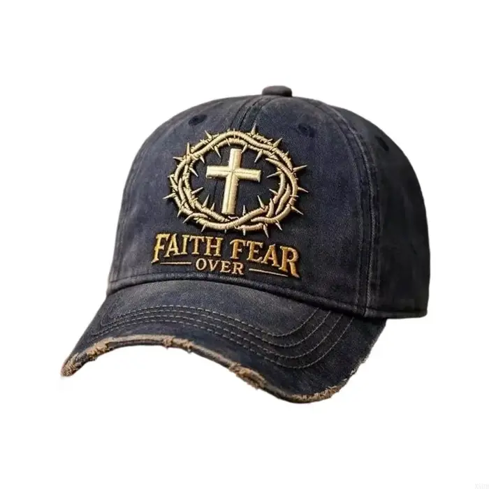 Casquette baseball réglable chrétienne avec lettrage brodé pour adultes, tissu en coton respirant, D