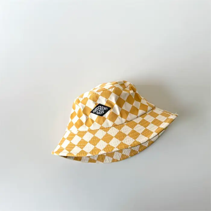 Nouveau motif damier enfants seau chapeau mignon Plaid bébé garçons filles chapeau de soleil doux en