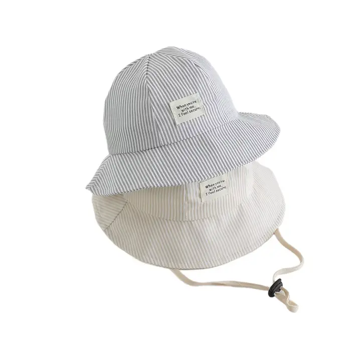 Nouveau Panama été rayé enfants seau chapeau bébé garçons et filles plage
