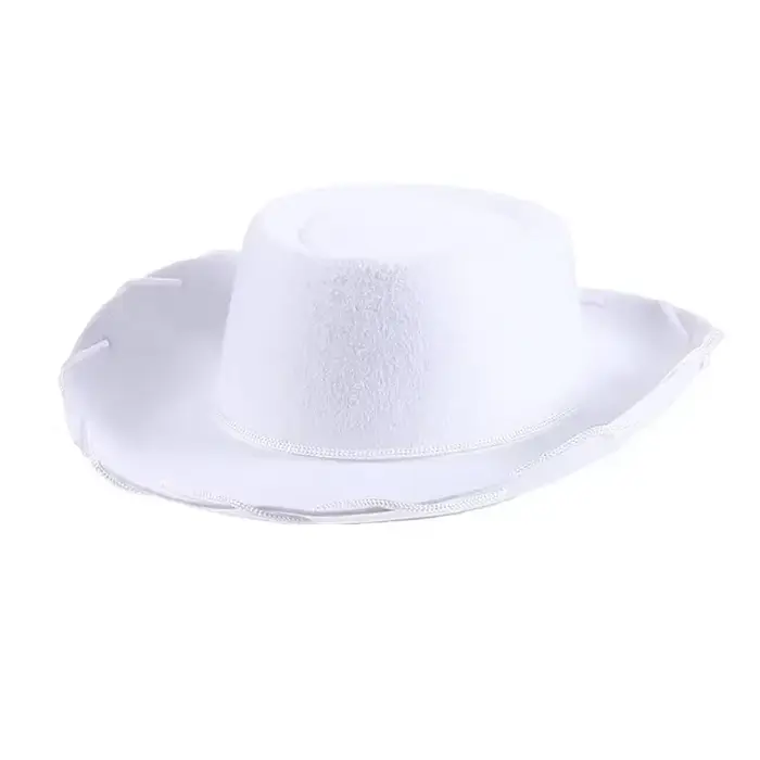 Chapeau de cowboy en feutre marron-rouge réglable, style western à large bord, pour sports de plein 