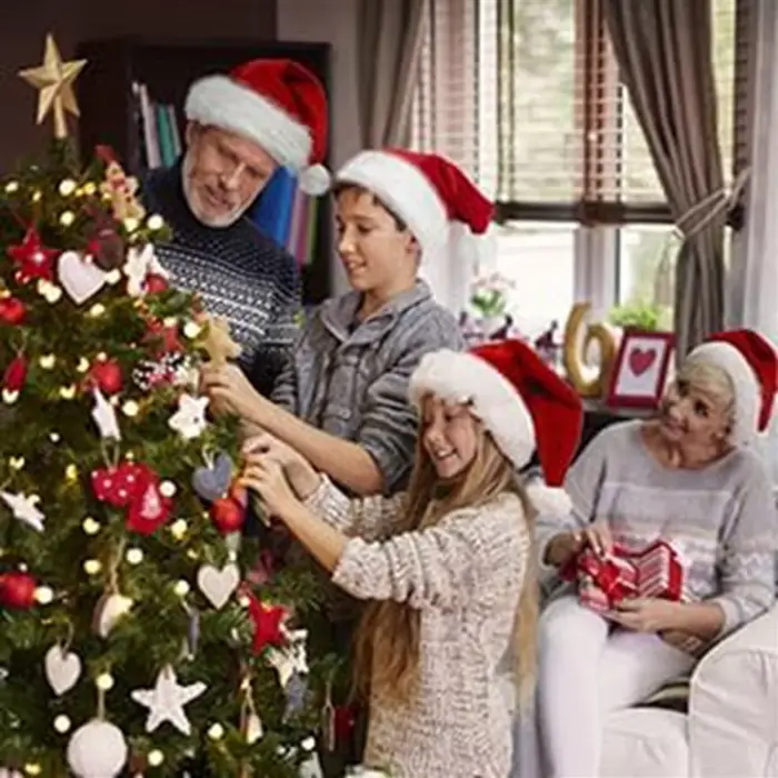 A69E4X chapeau de noël, chapeau de père noël vacances pour adultes unisexe confort Extra épaissir fo