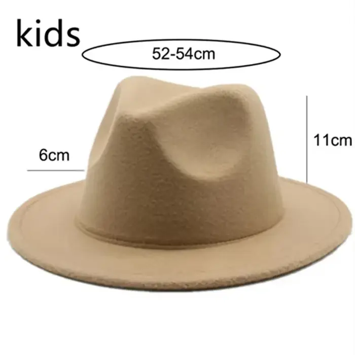 Chapeau Fedora pour filles et garçons enfants de petite taille en coton polyester multicolore pour toutes les saisons occasions décontractées