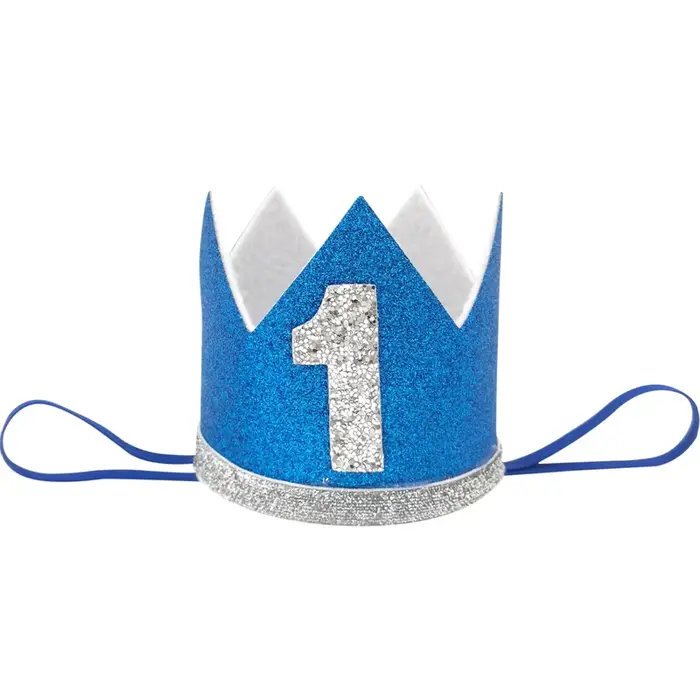 1 pièce Chapeau d'anniversaire pour garçon 1 2 3 ans, couronne d'anniversaire, décoration de fête d'