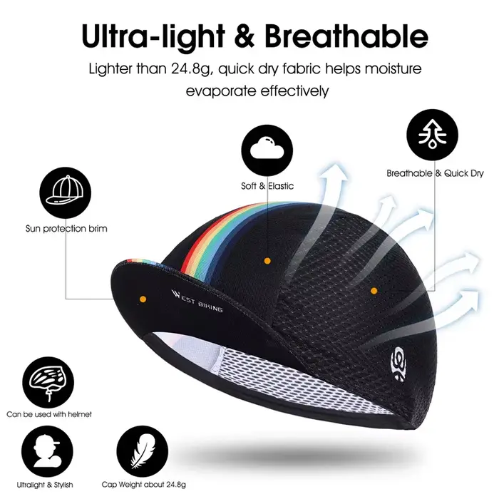 WEST BIKING-Casquette de sport respirante pour hommes et femmes
