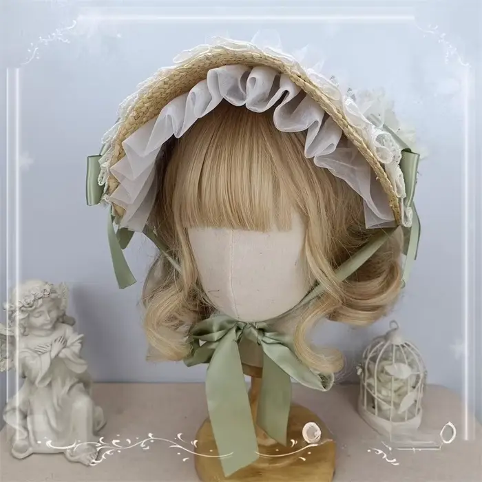 Chapeau Lolita multicolore fait à la main