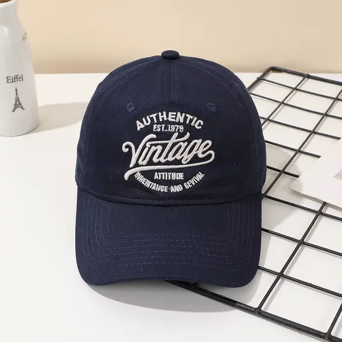 Casquette de baseball rétro brodée à l'anglaise style streetwear décontracté unisexe polyvalente pour homme et femme quatre saisons occasionnels sorties urbaines et sportives