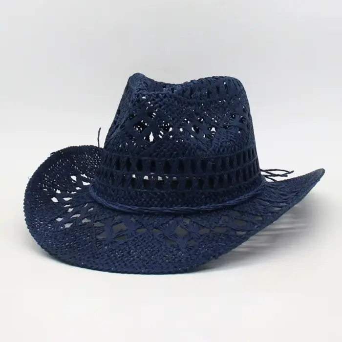 Nouveau Chapeau de Paille Bohème Évidé Style Vintage avec Décoration Coquillage