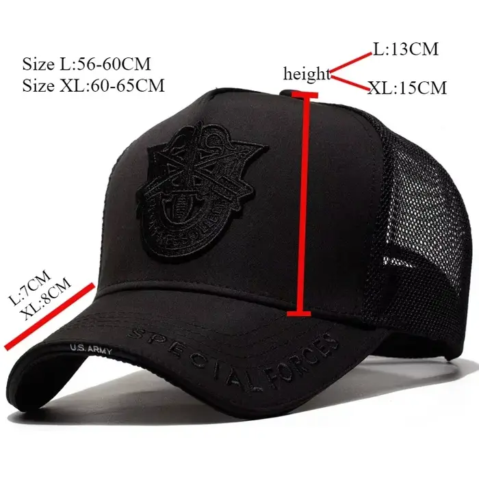 Casquette de Baseball en maille grande taille pour adultes