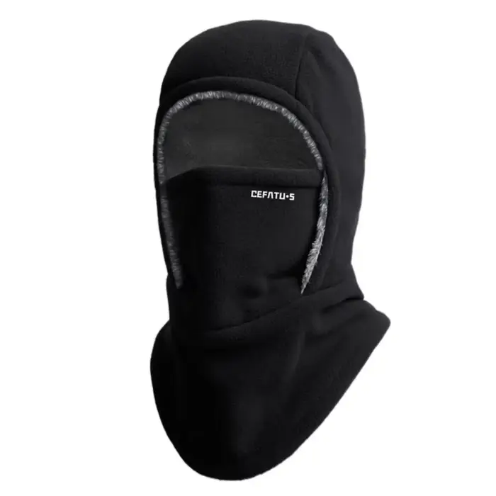 Cagoule polaire casquette de cyclisme résistant au froid coupe-vent capuche chaude et chapeau épaiss