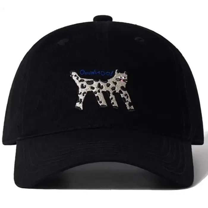 Mode rose chat broderie casquettes de Baseball pour femmes hommes en plein air décontracté chapeau d
