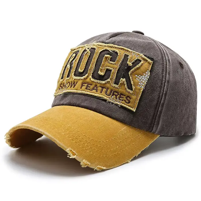 Casquette en denim shabby avec lettres délavées pour hommes et femmes, chapeau de soleil, casquette 