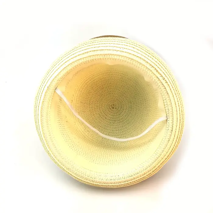 Chapeau d'été en paille pour enfants style panaméen avec nœud papillon pour garçons et filles activités de plein air plage et sorties familiales