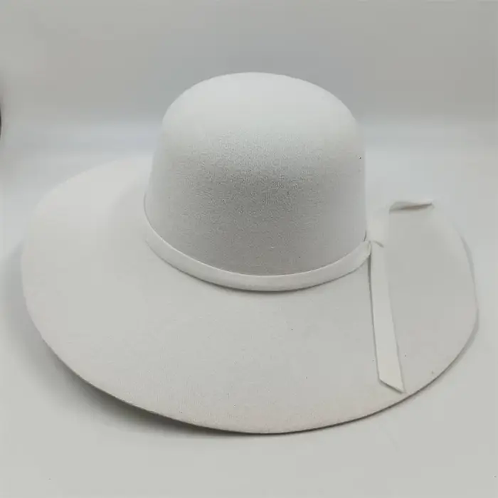 Chapeau en feutre coloré à grand bord pour femmes, Vintage français, unisexe, Fedora, mode dôme, sea