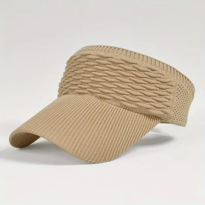 Casquette tricotée élastique décontractée, chapeau pare-soleil supérieur vide respirant pour femmes 