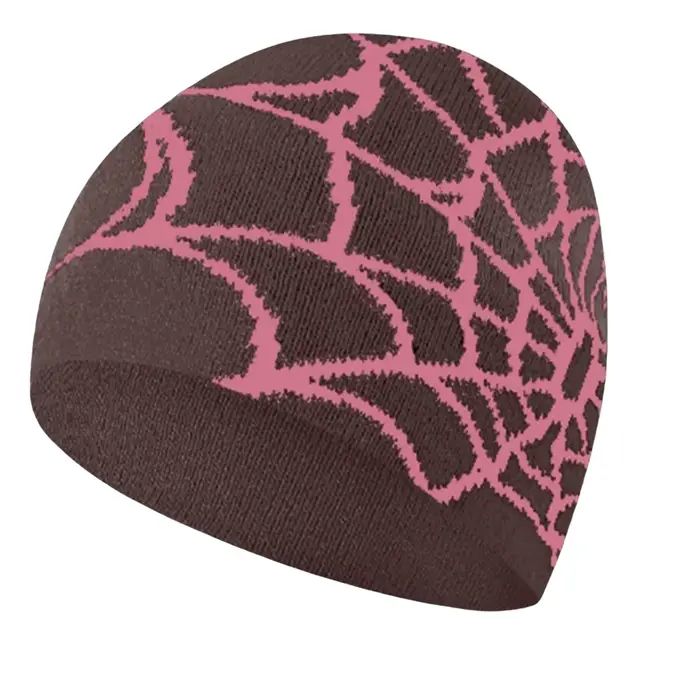 Bonnet en tricot avec toile d'araignée