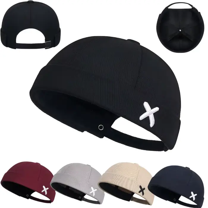 Chapeau Docker Vintage Breton pour hommes casquette en polyester multicolore réglable pour homme occassions décontractées hip hop