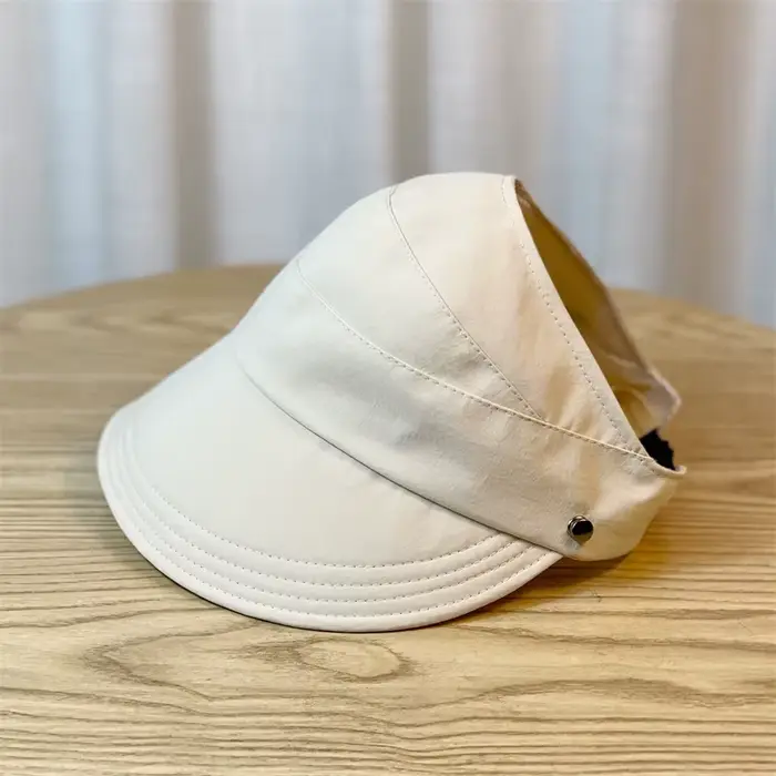 Chapeau de soleil pliable pour femme avec large bord et haut respirant – Parfait pour queues de cheval