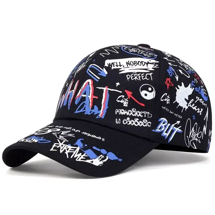 Casquette hipster Doodle, casquette de baseball personnalisée pour hommes et femmes, style européen 