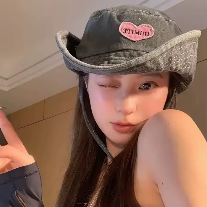 Chapeaux de Cowboy délavés rétro japonais pour femmes