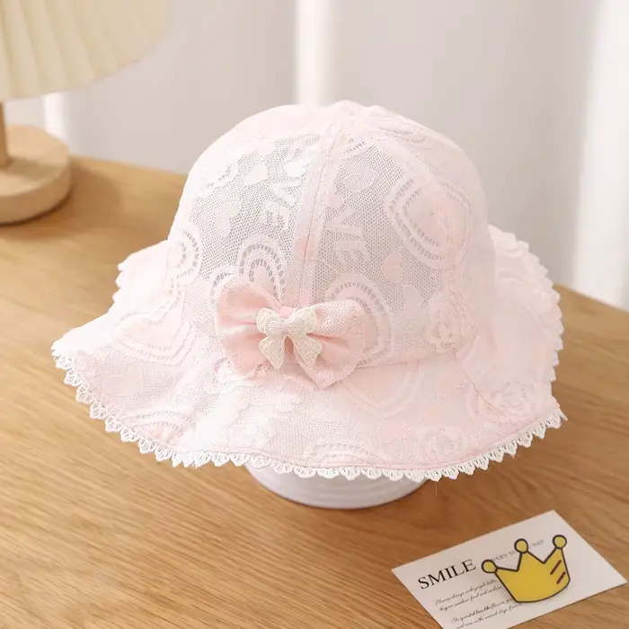 Chapeau Panama d'été pour bébé fille, avec nœud mignon, casquette de pêcheur pour tout-petit, chapea