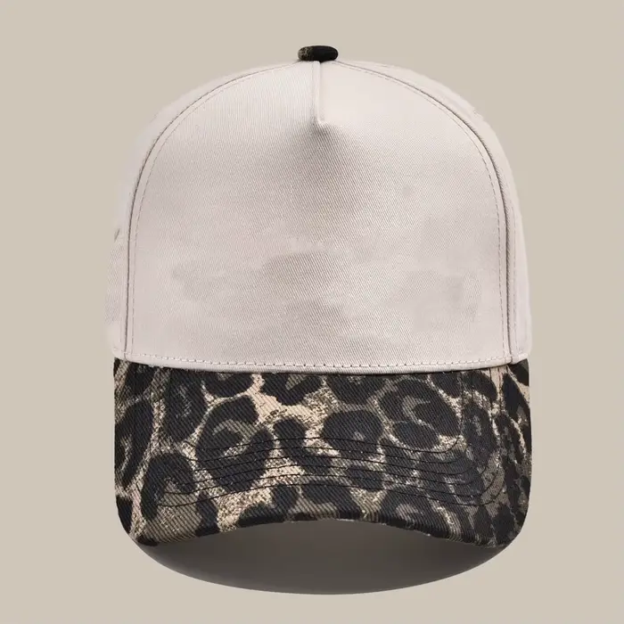 Chapeau de Baseball léopard avec LOGO personnalisé pour femmes, casquette à visière à Long bord, Hip