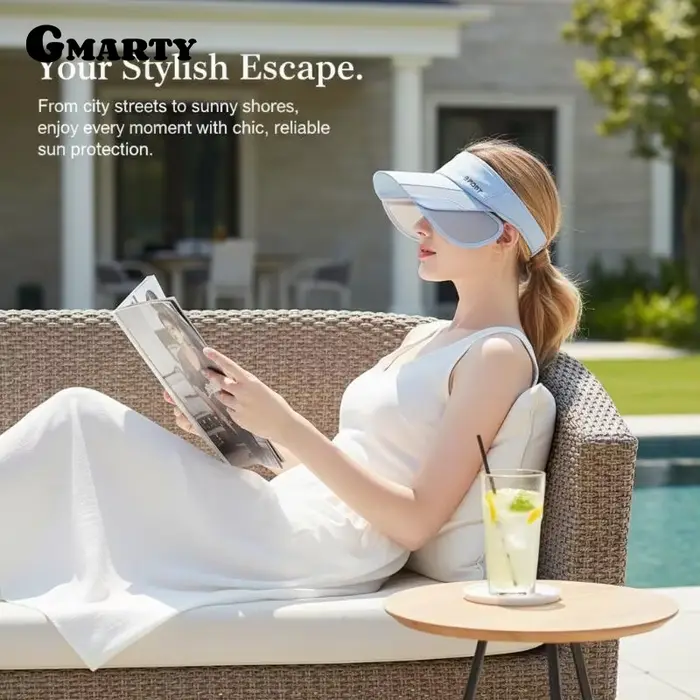 Chapeau de sport d'été pour femme protection UV chapeau de soleil large bord réglable polyester randonnée voyage occassions spéciales