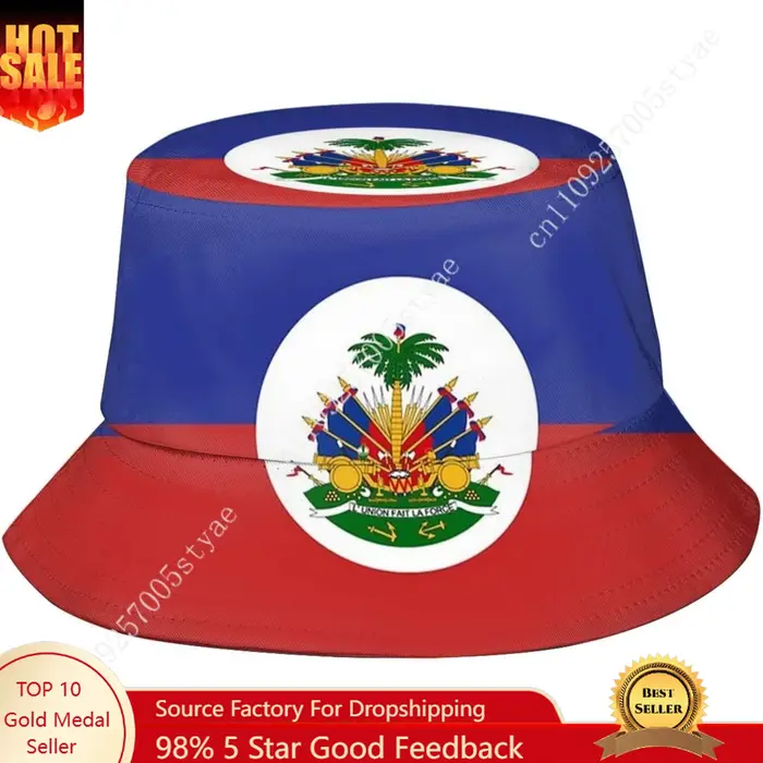 Chapeau Seau Drapeau Haïtien Unisexe Polyvalent Pour Hommes Femmes Occasions Spéciales Activités Plein Air