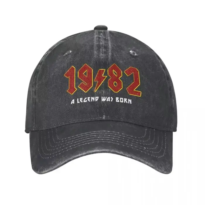 Casquette de baseball vintage en coton délavé 1982 protection solaire réglable pour hommes et femmes occasions spéciales sport et mode