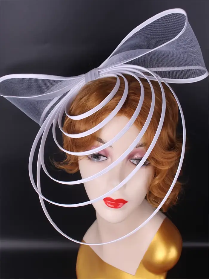 Chapeau fascinateur pour femmes élégant mariage église casque dames Chic arc fascinateurs chapeaux d