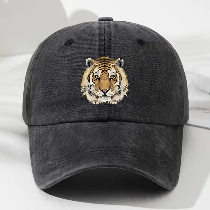 Casquette de baseball souple imprimé tigre