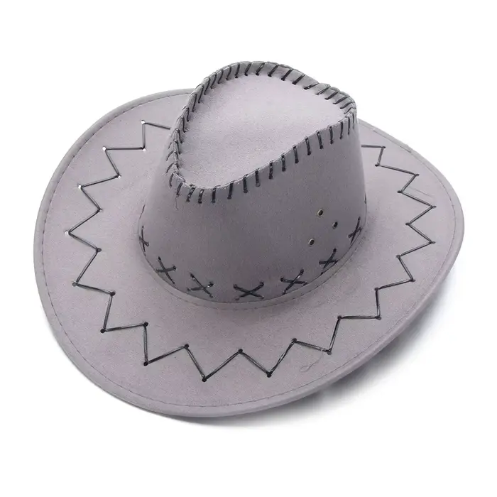 Chapeau de Cowboy Occidental en Faux Cuir pour Homme