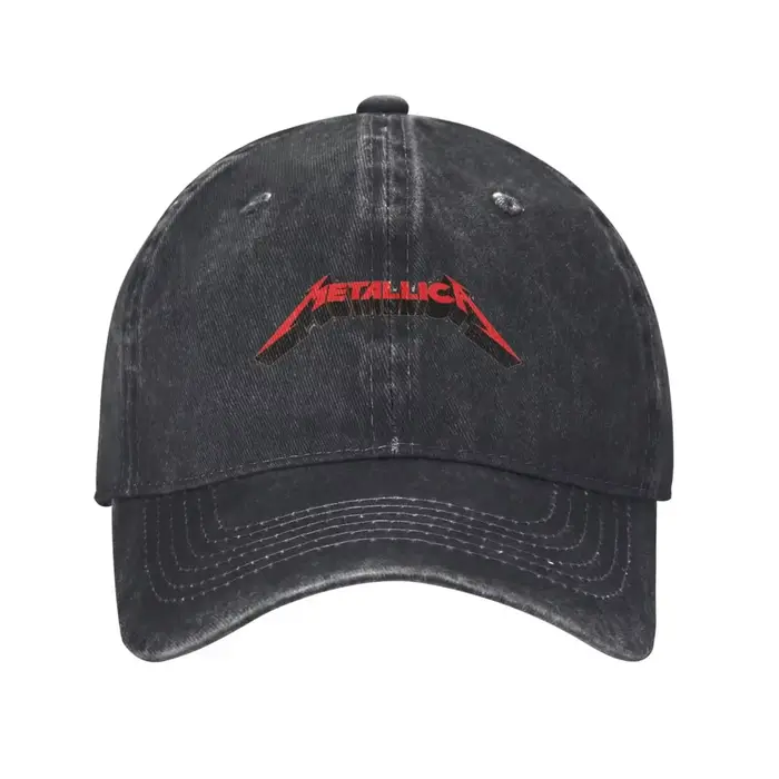 Casquettes de baseball en denim tendance Metallica Heavy Metal
