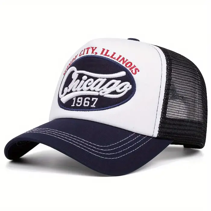 Casquette de baseball brodée avec lettres 1967, casquette de conducteur de camion en maille respiran
