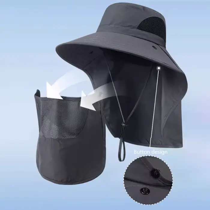 Chapeau de pêcheur avec visière et protection du cou