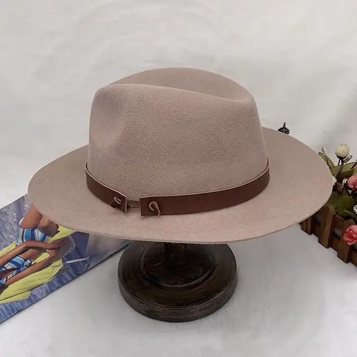Nouveau chapeau Panama en mélange de laine pour homme, chapeau formel élégant de style jazz avec bor