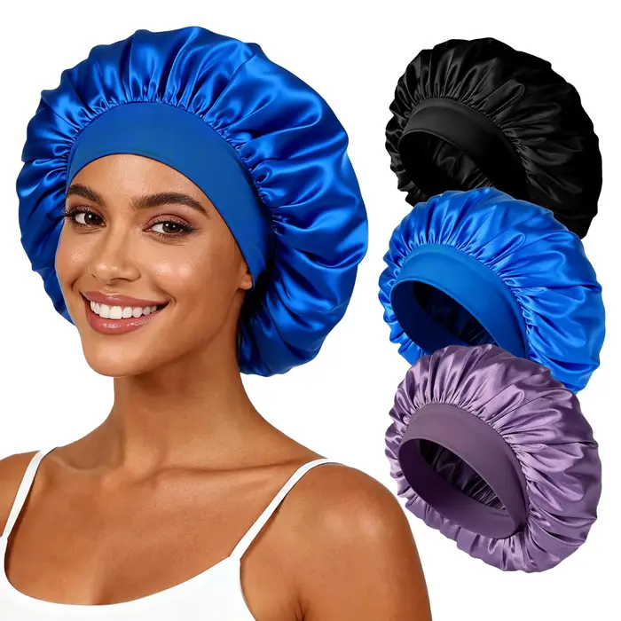 Bonnet en satin de soie pour dormir