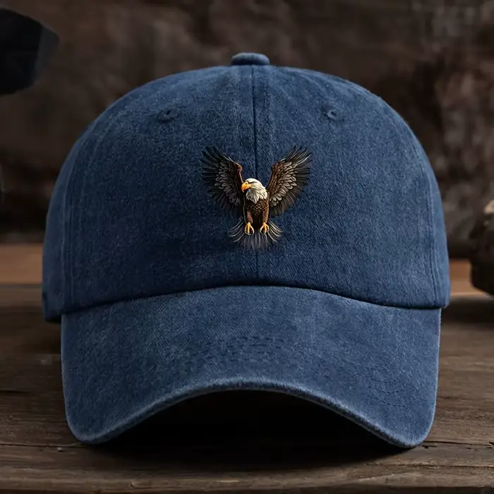 Une casquette de baseball imprimée aigle ailé pour chapeau d'extérieur pour hommes