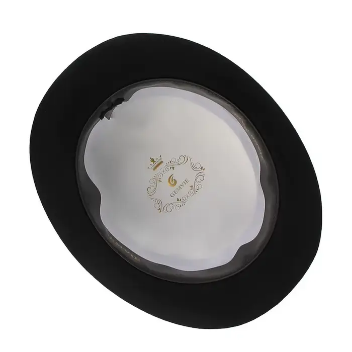 Marque de luxe 13cm 100% laine feutre chapeau haut-de-forme pour hommes femmes cylindre