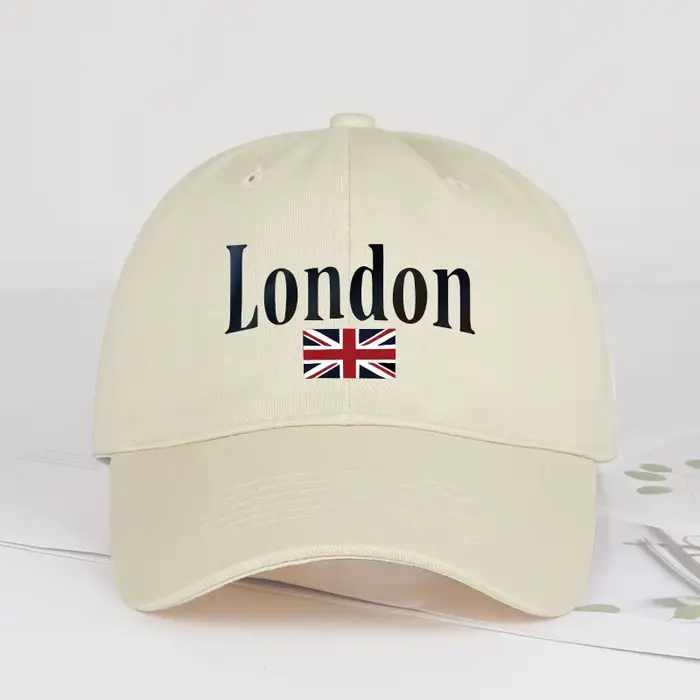 Casquette de baseball à imprimé Union Jack de Londres, style britannique vintage minimaliste, pour l