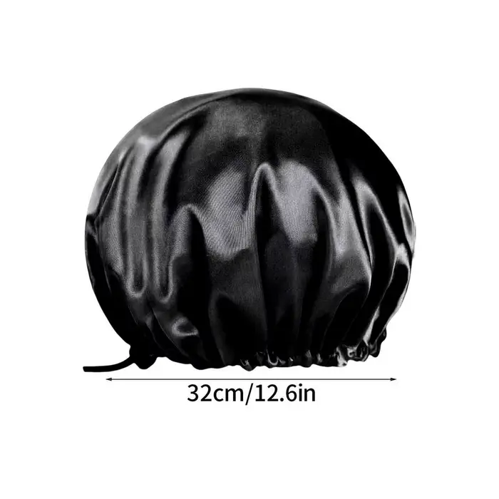 Bonnet de douche réglable Extra Large, Double couche, conception étanche pour cheveux longs et épais
