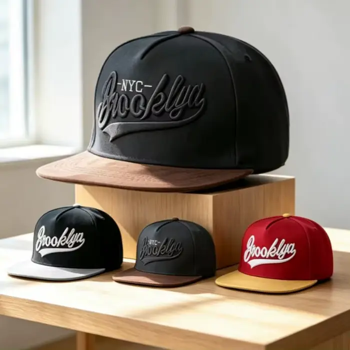 Casquette de baseball Brooklyn Flat Bill protection solaire design unisexe style streetwear acrylique sangle réglableextérieur printemps été