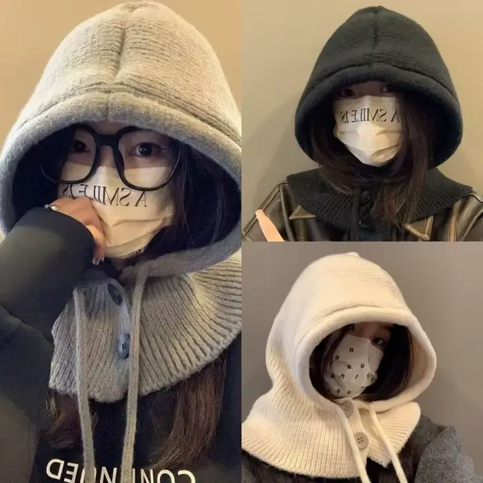 Cagoule écharpe intégrée pour femmes et hommes