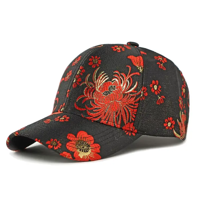 Casquette de baseball FS de luxe à motif floral doré, style ethnique vintage, pour femmes et hommes,