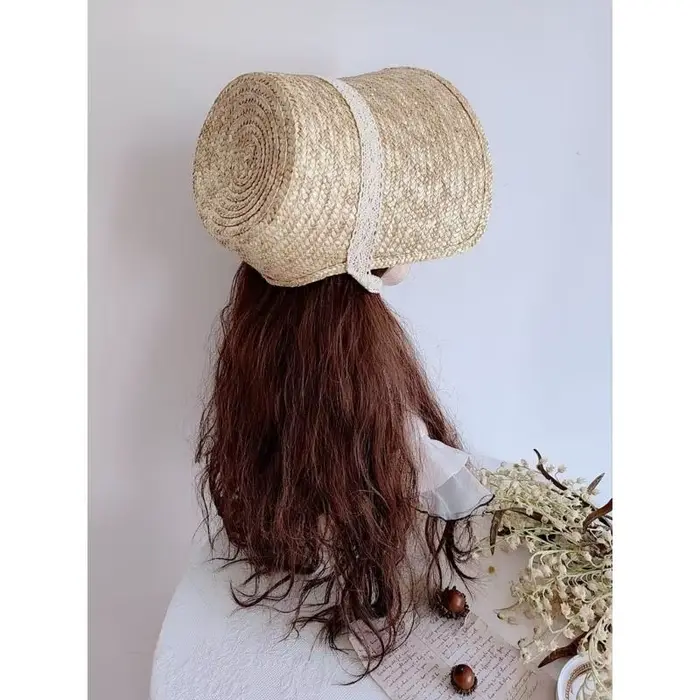 Lolitastyle Paille Chapeau pour les femmes Girls French Tea Party