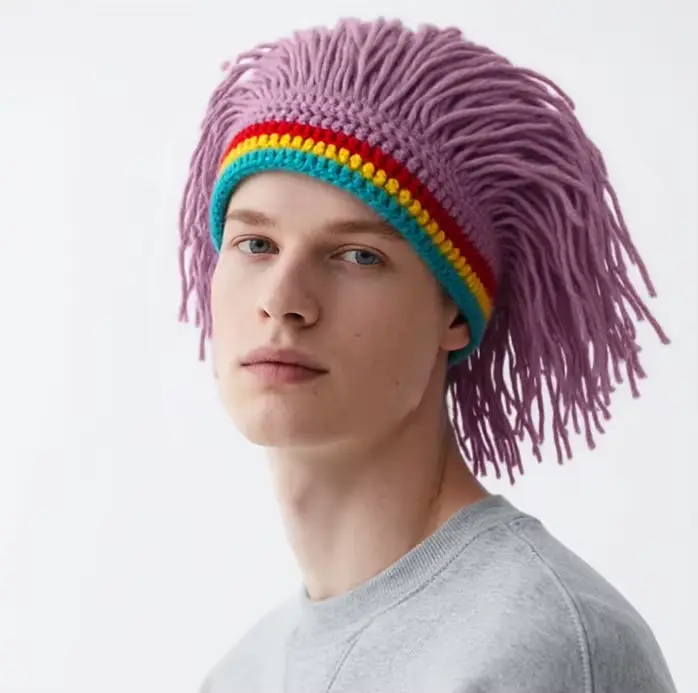 Reggae Dreadlocks Beanie casquette homme Hip Hop casquette Crochet fait à la main hiver Gorro Hallow