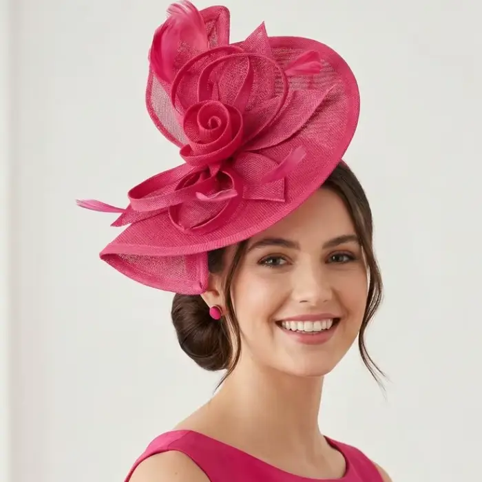 Grand chapeau fascinateur de style français pour femme