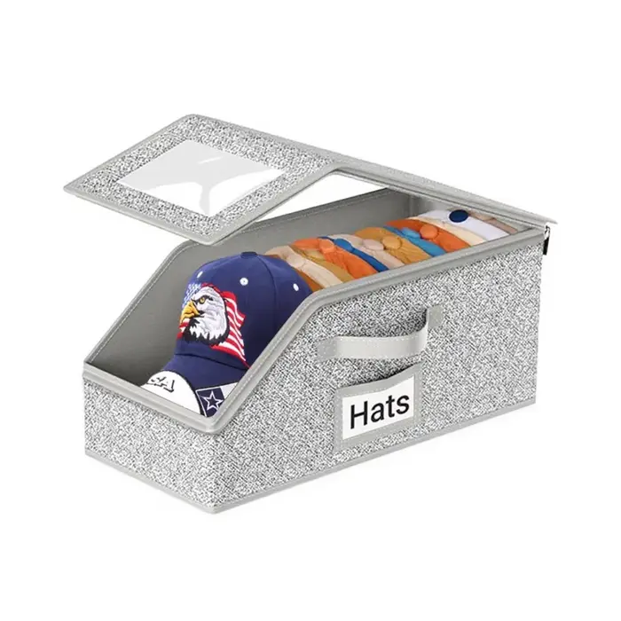 Boîte de rangement multifonctionnelle pour chapeaux, avec grande capacité de rangement pour casquett